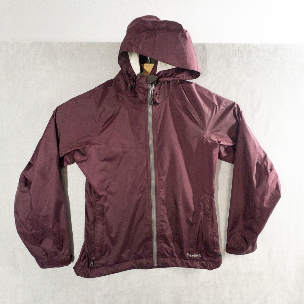 Simms Fishing All Weather Zip Parka Jacket Womens Medium Hooded Gorpcore Outdoor
